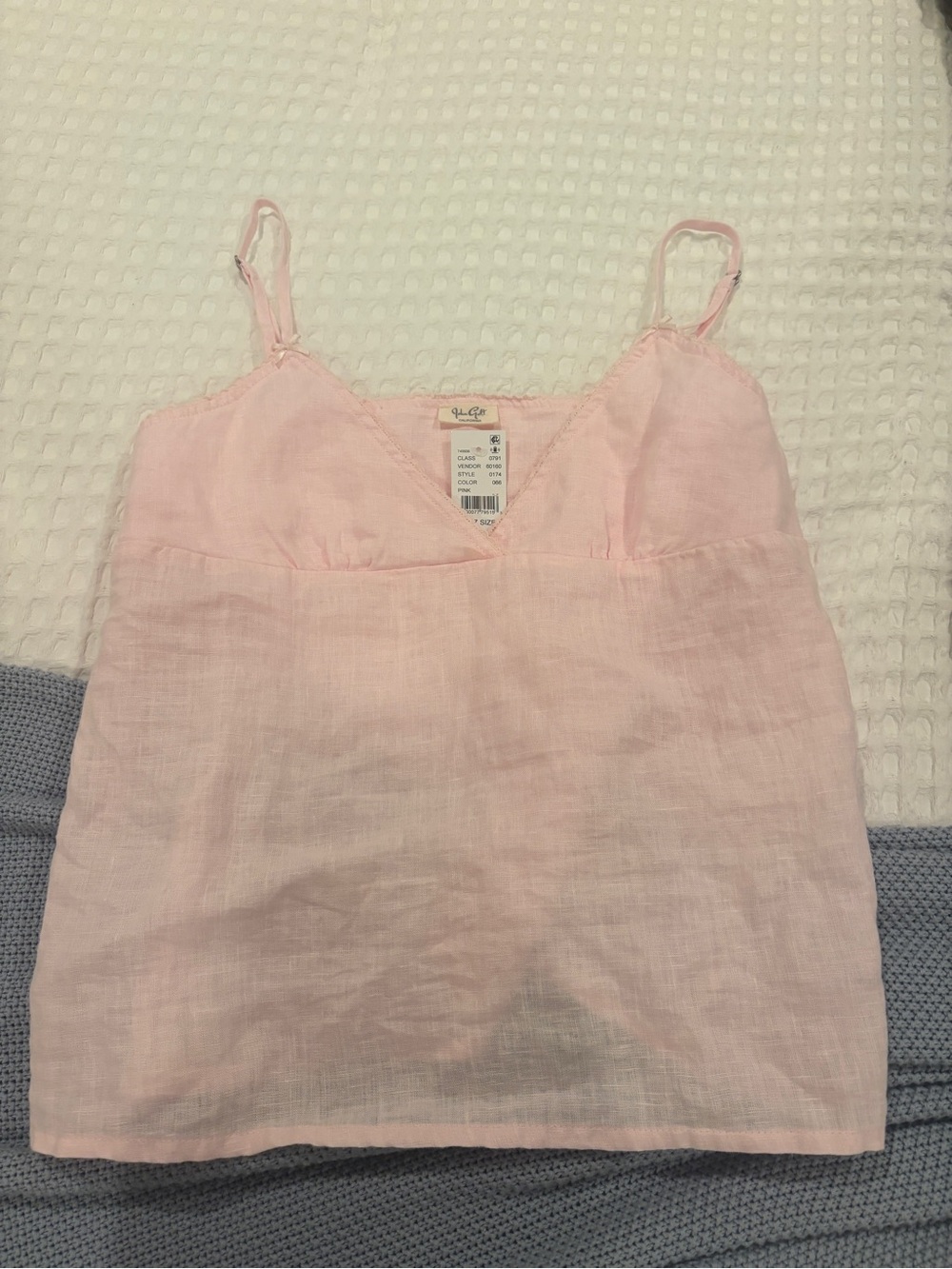 Brandy Melville Light Pink Linen Camisole